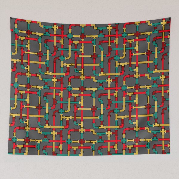 Item preview, Colourful Pipe Pattern designed and sold by WildGeometric.