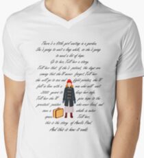 There's a little girl waiting in a garden Men's V-Neck T-Shirt
