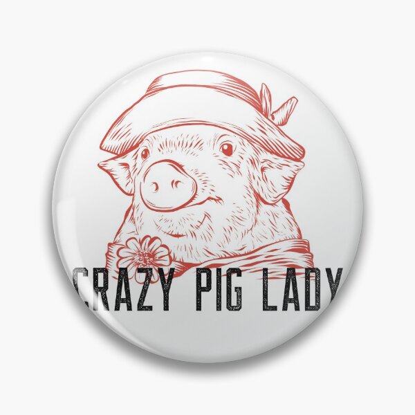 Item preview, Crazy Pig Lady Cute Farm Piggy designed and sold by Radu Matei.