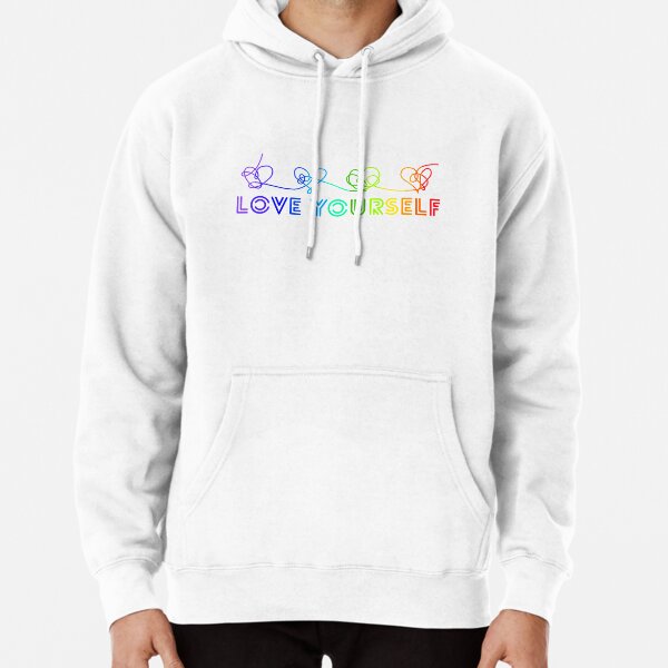 Love yourself tear rainbow Pullover Hoodie