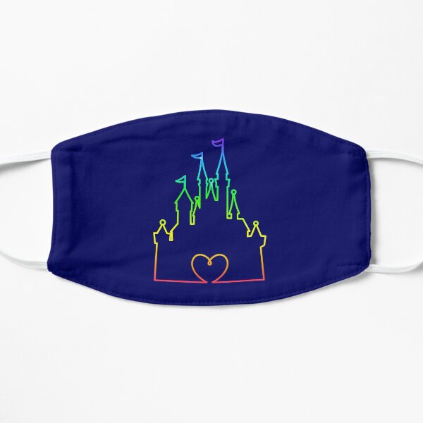 Castle Heart design in Rainbow Flat Mask
