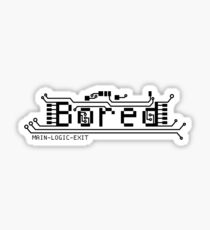 Bored in Black Sticker