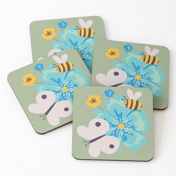 Item preview, happy pollinators illustration designed and sold by rysunki-malunki.