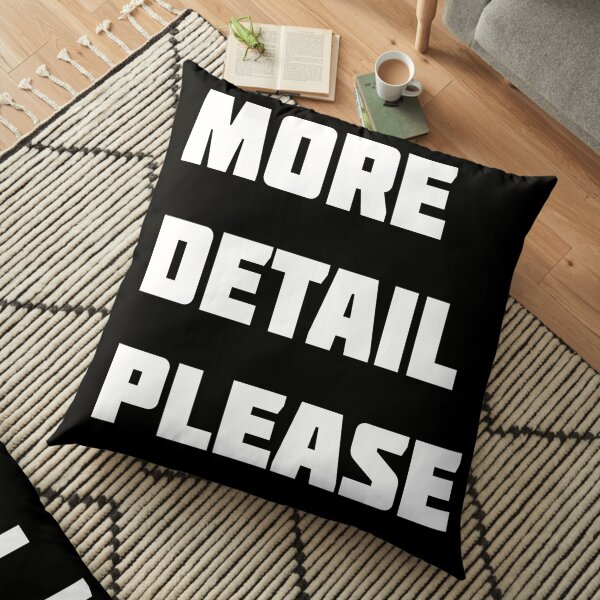 More Detail Please Floor Pillow