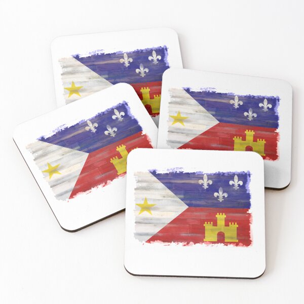 Item preview, Acadian Flag Distressed.  designed and sold by BL3Designco.