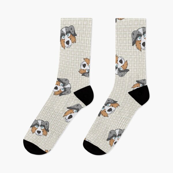 Item preview, Hand drawn cute australian shepherd face breed dog. designed and sold by Limolida.