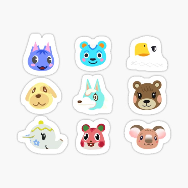 Handrawn Animal Crossing Villageres Sticker Pack Sticker