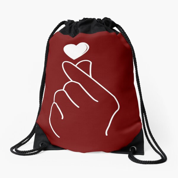 Finger Heart Korean Drawstring Bag