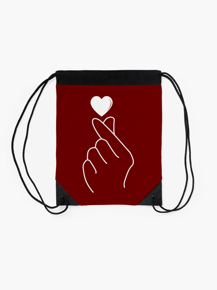 Alternate view of Finger Heart Korean Drawstring Bag