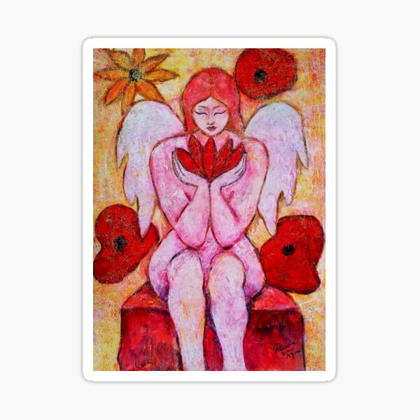 Zahra, Angel image part of an Angel oracle card deck - Renate van Nijen Sticker