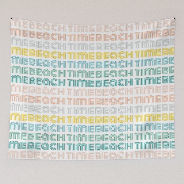 Item preview, Funky 70's style Beach Time Design  designed and sold by Fun Way of  Living.