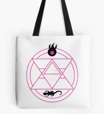 Flame Alchemy Symbol In Pink Tote Bag