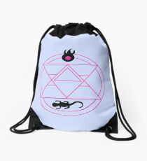 Flame Alchemy Symbol In Pink Drawstring Bag