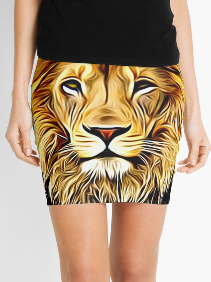 lion print skirt