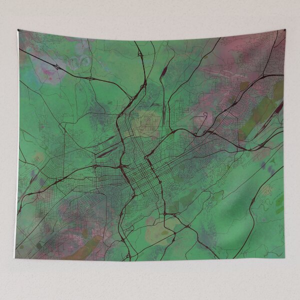 Item preview, Birmingham Alabama Street Map Art Watercolor Еarth Colors designed and sold by IvonDesign.