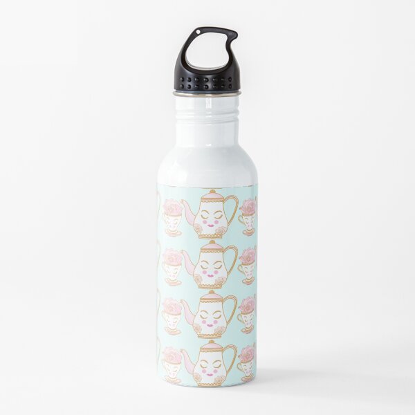 Tea Time Light Blue Water Bottle
