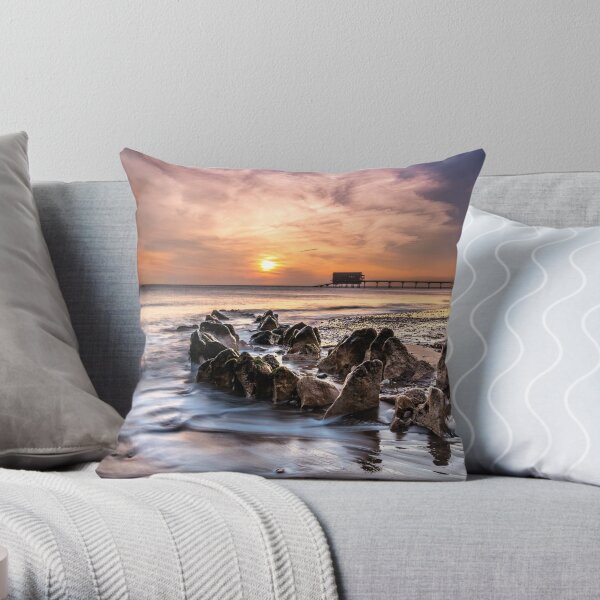 Bembridge Lifeboat Station Sunrise Isle Of Wight Throw Pillow