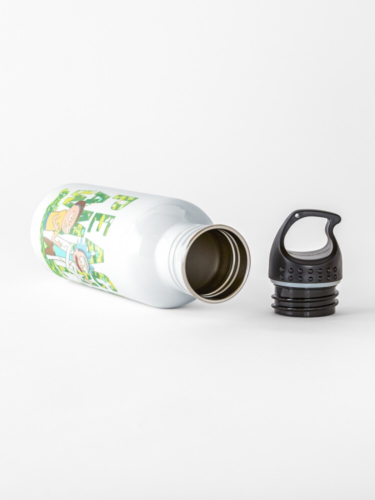 Alternate view of peace among world rick and morty retro Water Bottle