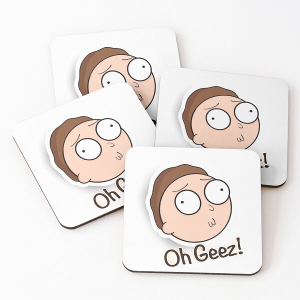 Oh geez! Morty Coasters (Set of 4)