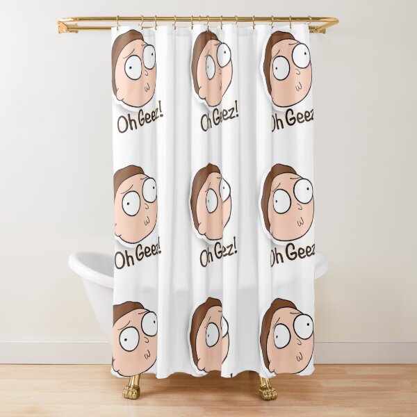 Oh geez! Morty Shower Curtain