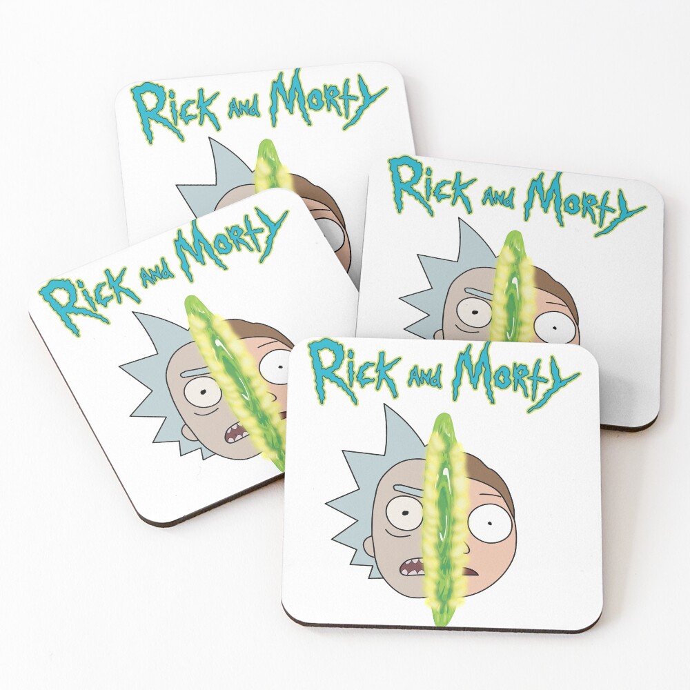 Rick and Morty face off Coasters (Set of 4)