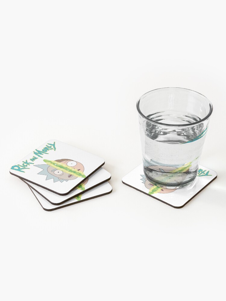 Alternate view of Rick and Morty face off Coasters (Set of 4)