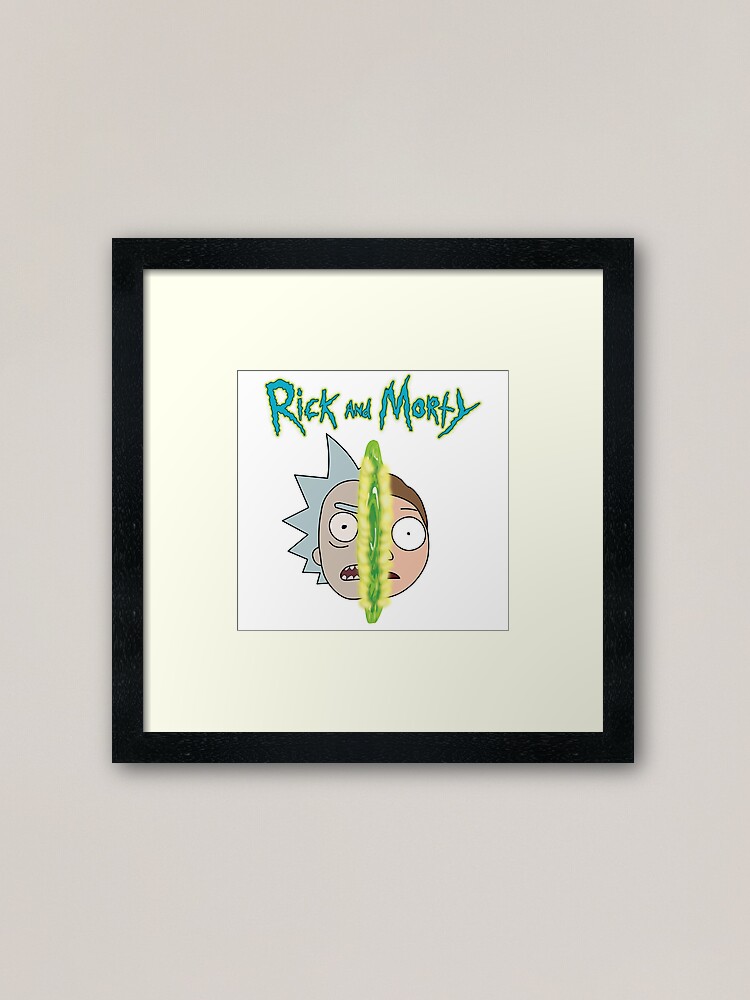 Alternate view of Rick and Morty face off Framed Art Print