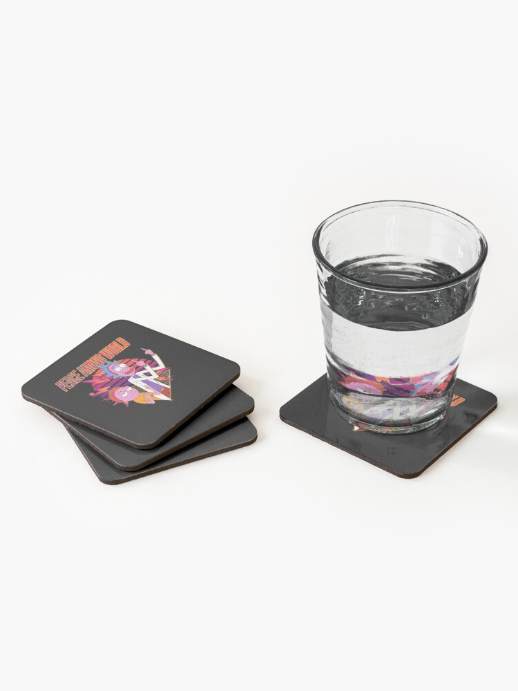 Alternate view of peace among world rick and morty Coasters (Set of 4)