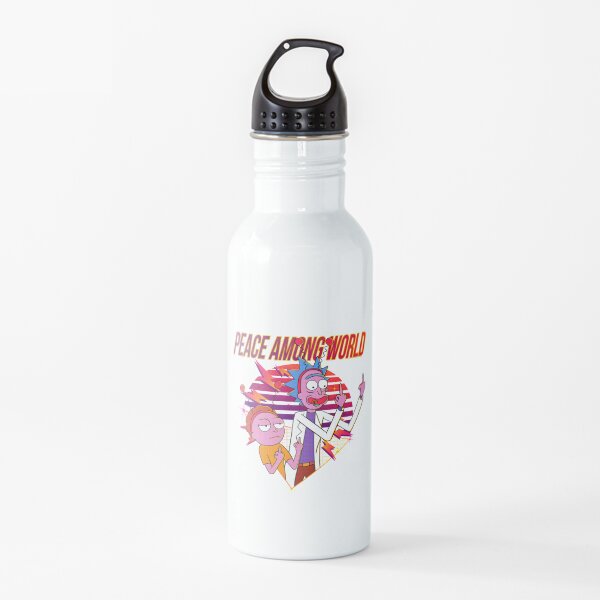 peace among world rick and morty Water Bottle