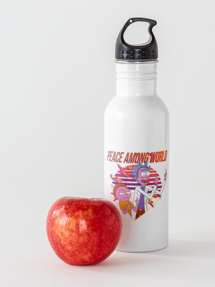 Alternate view of peace among world rick and morty Water Bottle