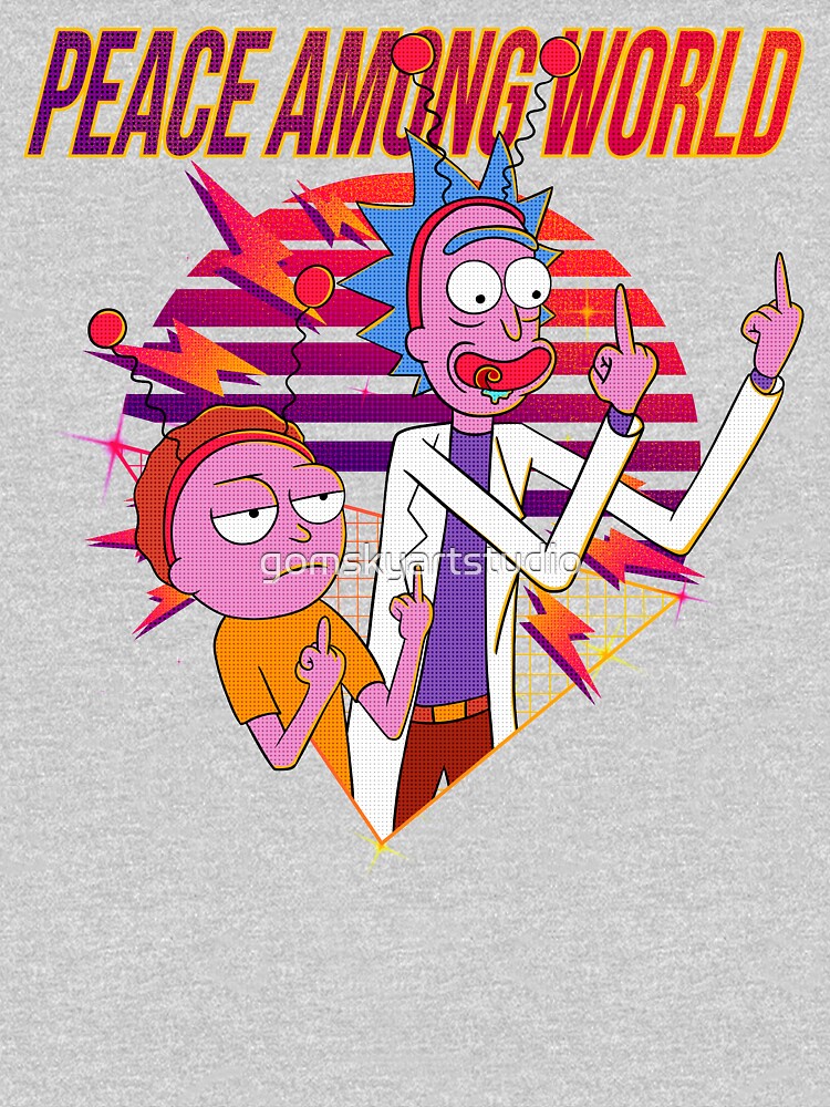 peace among world rick and morty by gomskyartstudio