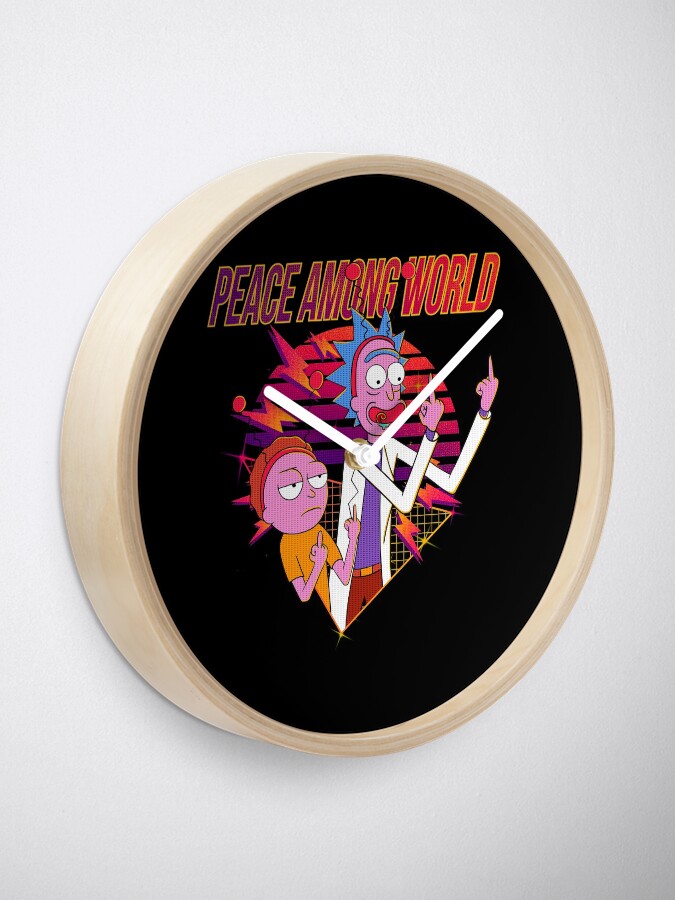 Alternate view of peace among world rick and morty Clock