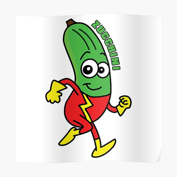 Cartoon Zucchini Posters for Sale | Redbubble Cartoon Zucchini Posters for Sale | Redbubble