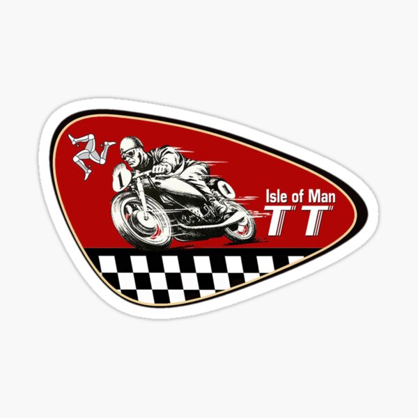 Vintage Isle of MAN IOM TT retro logo Sticker