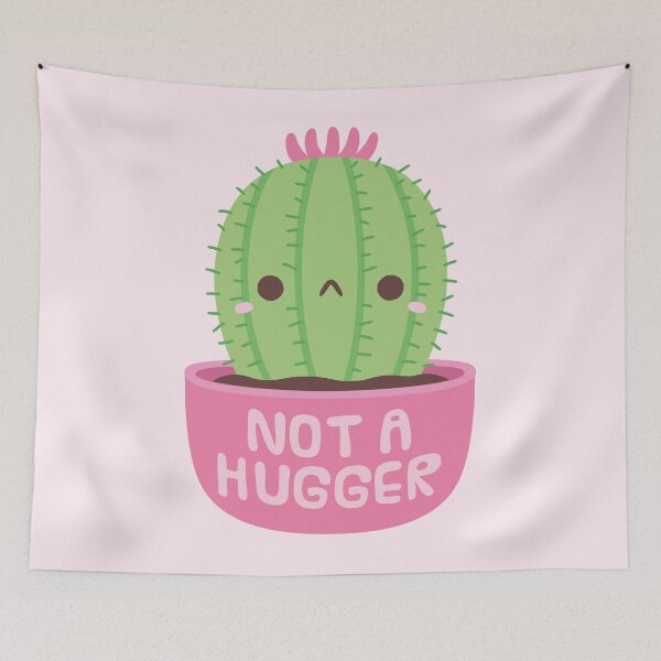 Item preview, Not A Hugger, Cactus in Pink Pot designed and sold by rustydoodle.