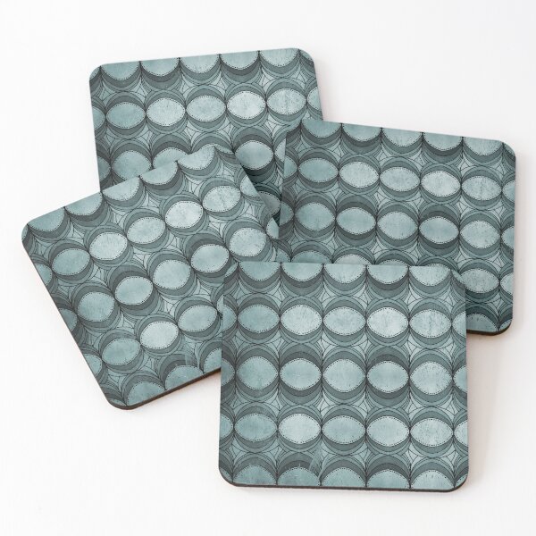 Item preview, Geometrical Pattern in Shades of Blue/gray - Worn Look designed and sold by ckylin.