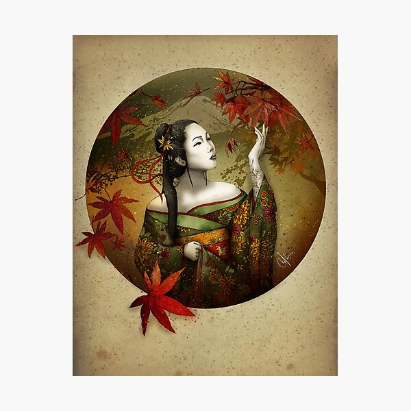 momijigari (Maple viewing) Photographic Print