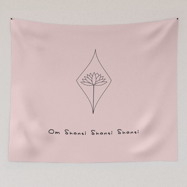 Item preview, Lotus Om Shanti Shanti Shanti | Lotus Flower | Yoga Meditation designed and sold by Sadhana Design Studio.