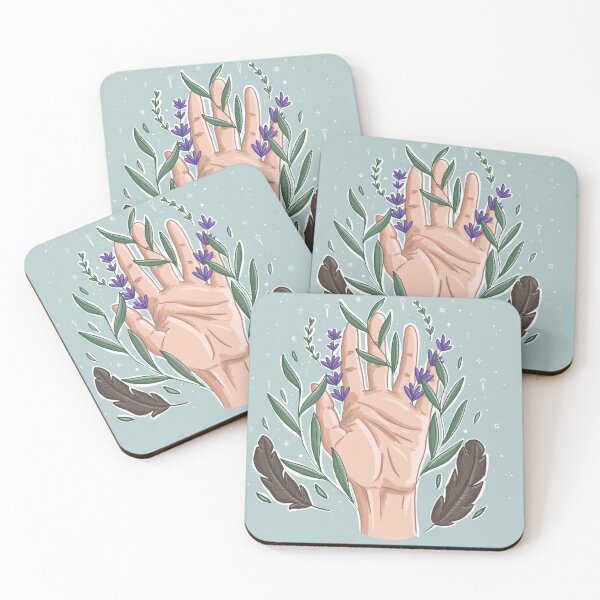 Item preview, In Touch With Nature, hands, plants and feathers  designed and sold by Hatti-v.