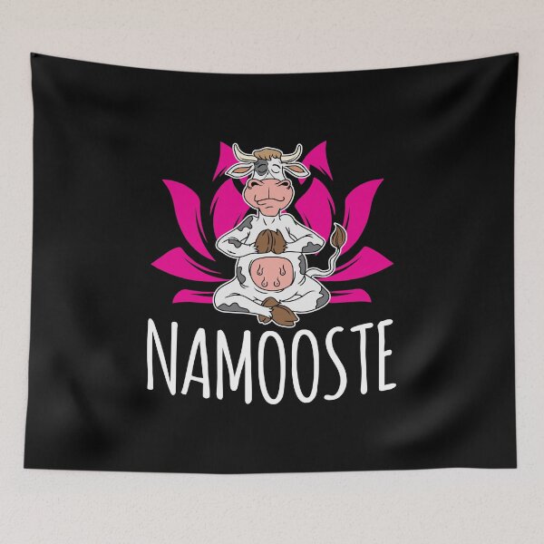 Item preview, Namooste Cute Funny Silly Yoga Cow Namaste Gift designed and sold by haselshirt.
