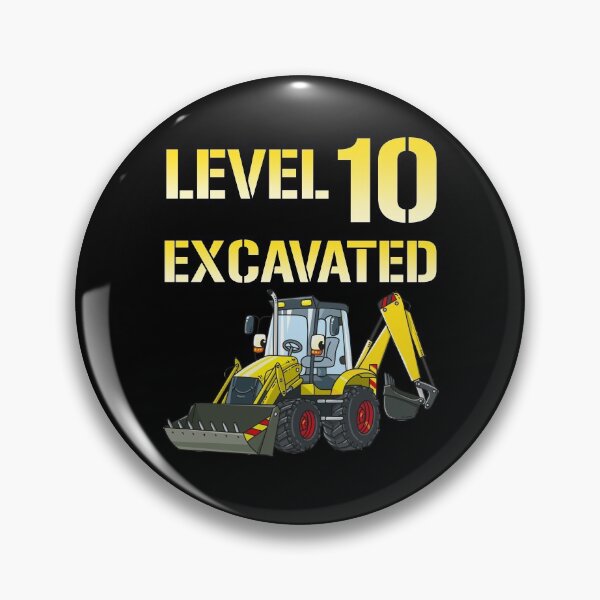 Item preview, 10th Bday Boy Excavator Digger Outfit 10 Yr Old Birthday Party Gift Level 10 Excavated Funny Excavator  designed and sold by FunnySunny T-Shirts.