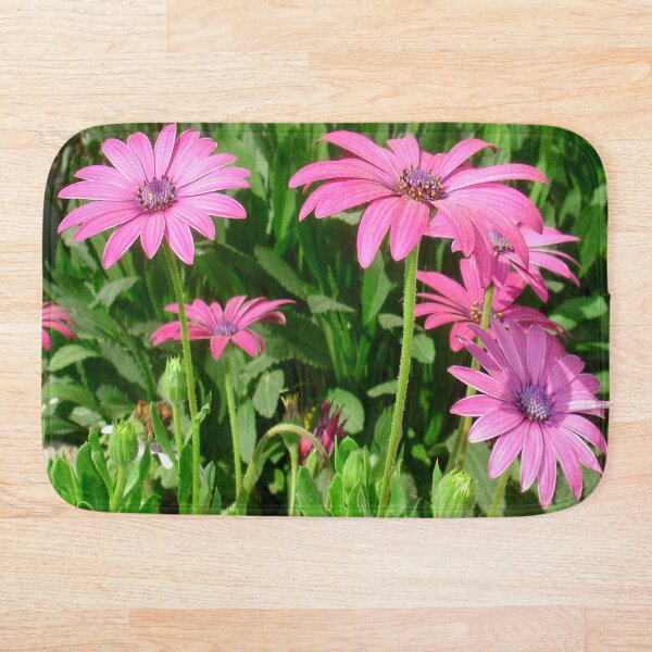Magenta Africa Daisies Bath Mat