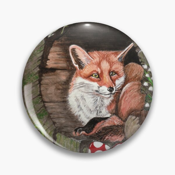 Item preview, Fox in a log designed and sold by LMcK.
