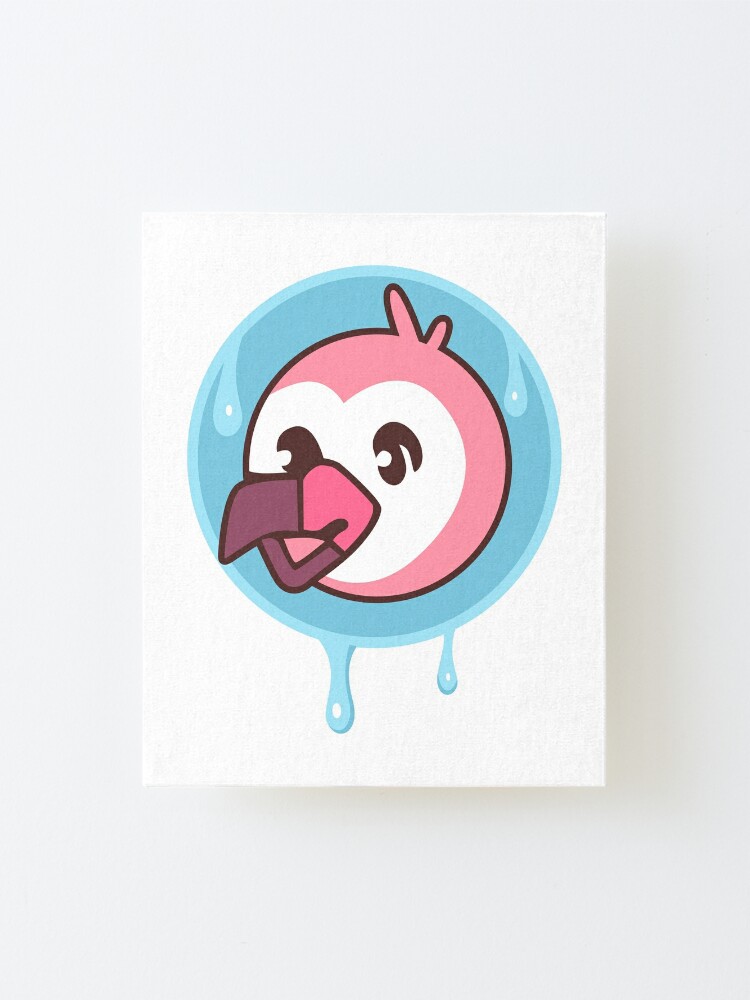 Flamingo Happy Face Mounted Print By Crowelljohn Redbubble - flamingo roblox funny faces