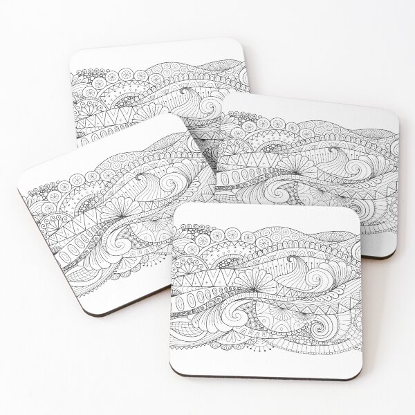 Item preview, Abstract Zen Doodle Pattern designed and sold by lellamars.