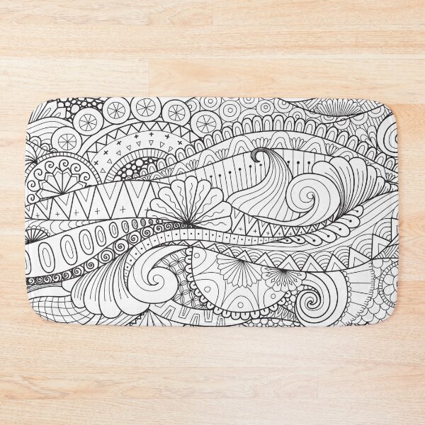 Item preview, Abstract Zen Doodle Pattern designed and sold by lellamars.