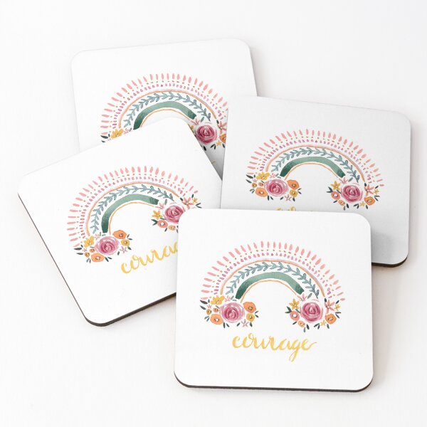Item preview, Abstract rainbow and floral courage print designed and sold by Kova  Rose.