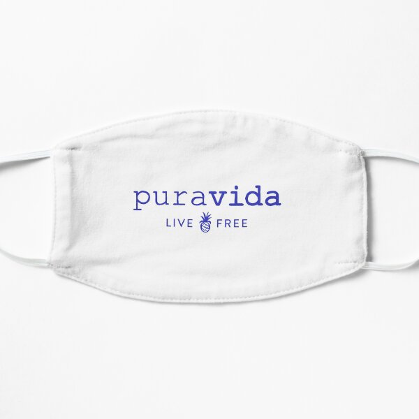 Blue Puravida Logo Sticker Flat Mask