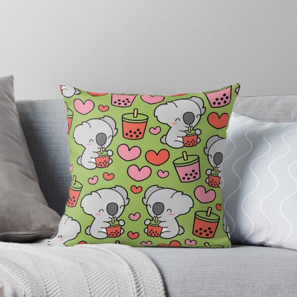 Item preview, Cute Koala Bear Sipping Bubble Tea - Kawaii Boba Pattern designed and sold by BobaTeaMe.