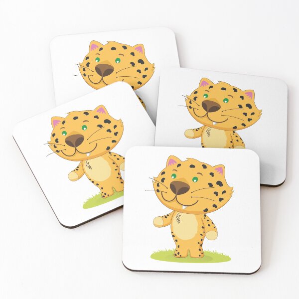 Item preview, Illustration of a baby leopard, jaguar, mammal, small feline cub designed and sold by LucianoCosmo.